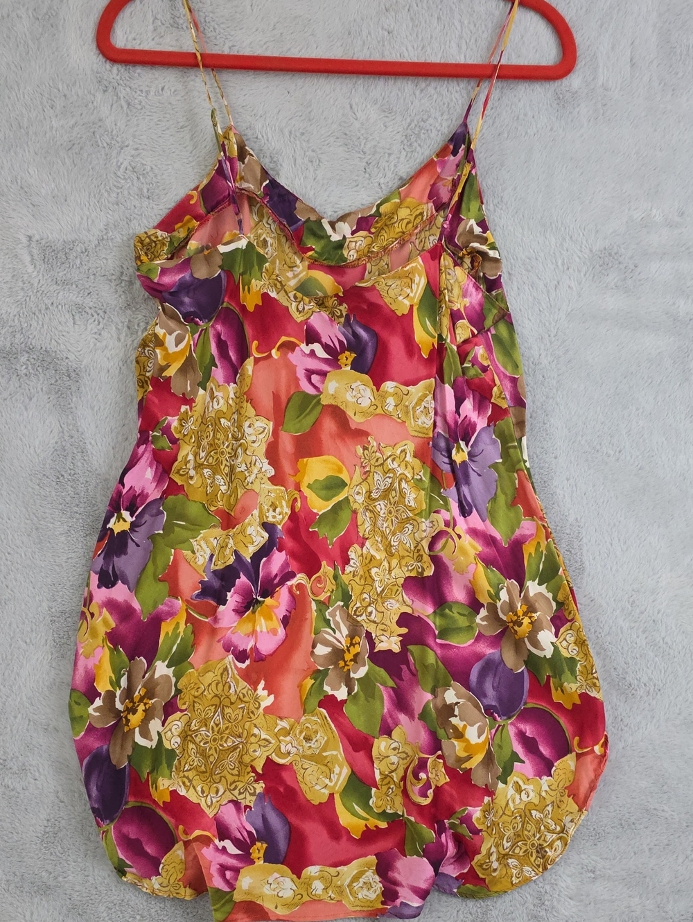 Victoria's Secret 100% Silk Floral Cowl Neck Cami Tank Top Size L - Picture 6 of 8